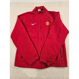 Nike Manchester United Jacket Full‎ Zip Soccer Track Jacket Red XL - Stained